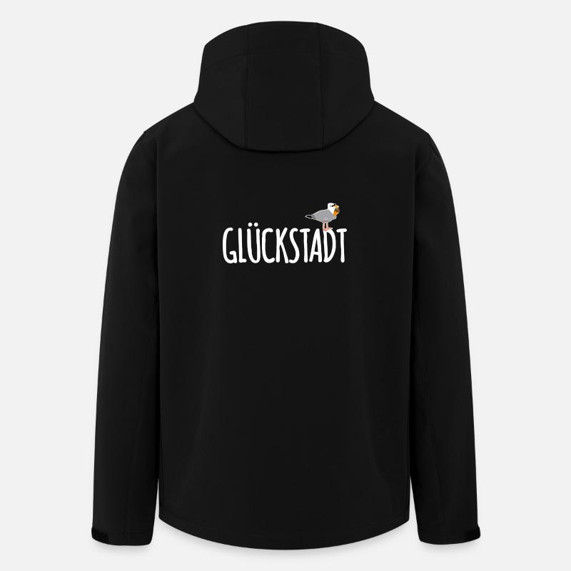 Glückstadt Möwe Elbe - Recycelte Männer Softshell-Jacke von Stanley/Stella - Schwarz