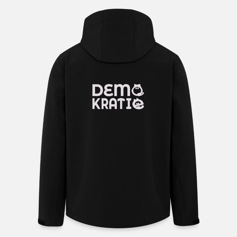 Cat Democracy - Men’s Recycled Softshell Jacket by Stanley/Stella - black