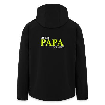 Bester Papa der Welt Spruch - Recycelte Männer Softshell-Jacke von Stanley/Stella - Schwarz - Hinten - AI Model Male 185 light (185cm)