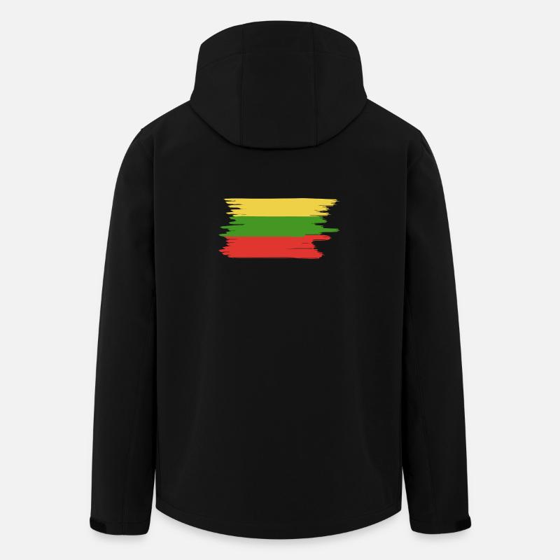 Lithuania Flag - Men’s Recycled Softshell Jacket by Stanley/Stella - black