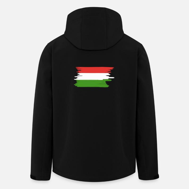 Hungary Flag Vacation - Men’s Recycled Softshell Jacket by Stanley/Stella - black