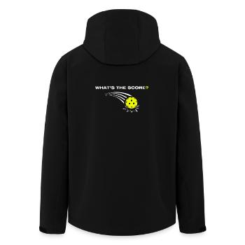 Quel est le score ? Joueur de pickleball drôle - Veste softshell homme en polyester recyclé Stanley/Stella - noir - Dos - AI Model Male 185 light (185cm)