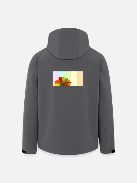 Bunte Regenbogen-Sonnenblume – Pastellstreifen-Aesthet - Recycelte Männer Softshell-Jacke von Stanley/Stella - Schwarz