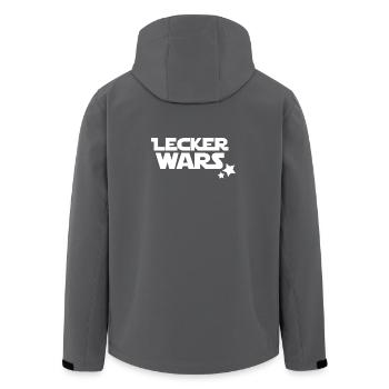 lecker wars - Recycelte Männer Softshell-Jacke von Stanley/Stella - Anthrazit - Hinten - AI Model Male 185 light (185cm)