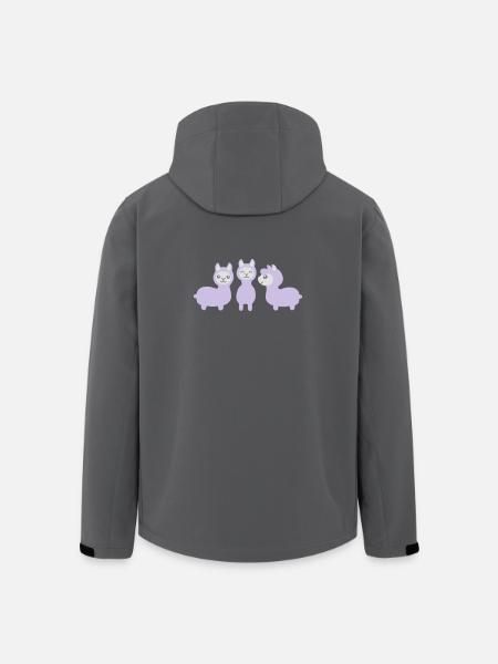 Drei Alpakas - Recycelte Männer Softshell-Jacke von Stanley/Stella - Schwarz