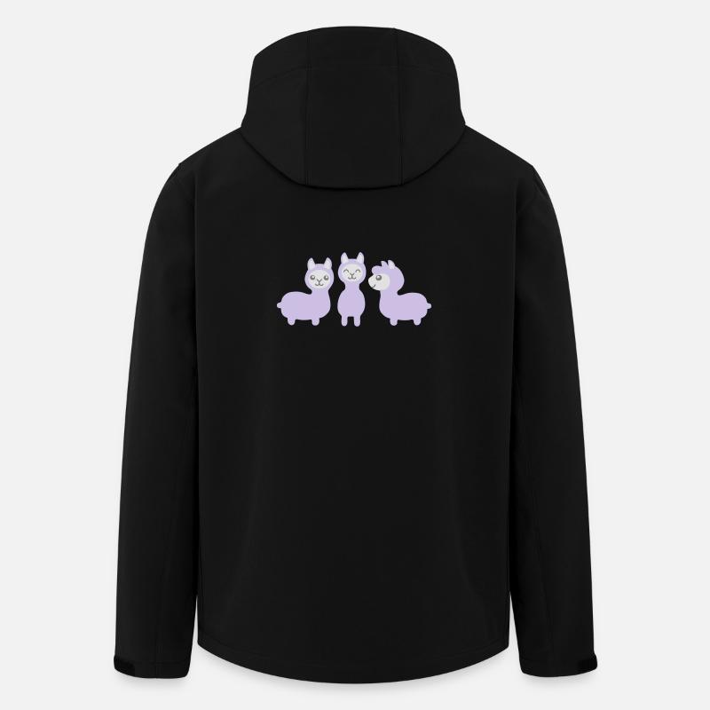 Drei Alpakas - Recycelte Männer Softshell-Jacke von Stanley/Stella - Schwarz