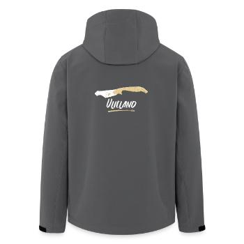 Vlieland | Vintage Landkarte Retro - Recycelte Männer Softshell-Jacke von Stanley/Stella - Anthrazit - Hinten - AI Model Male 185 light (185cm)