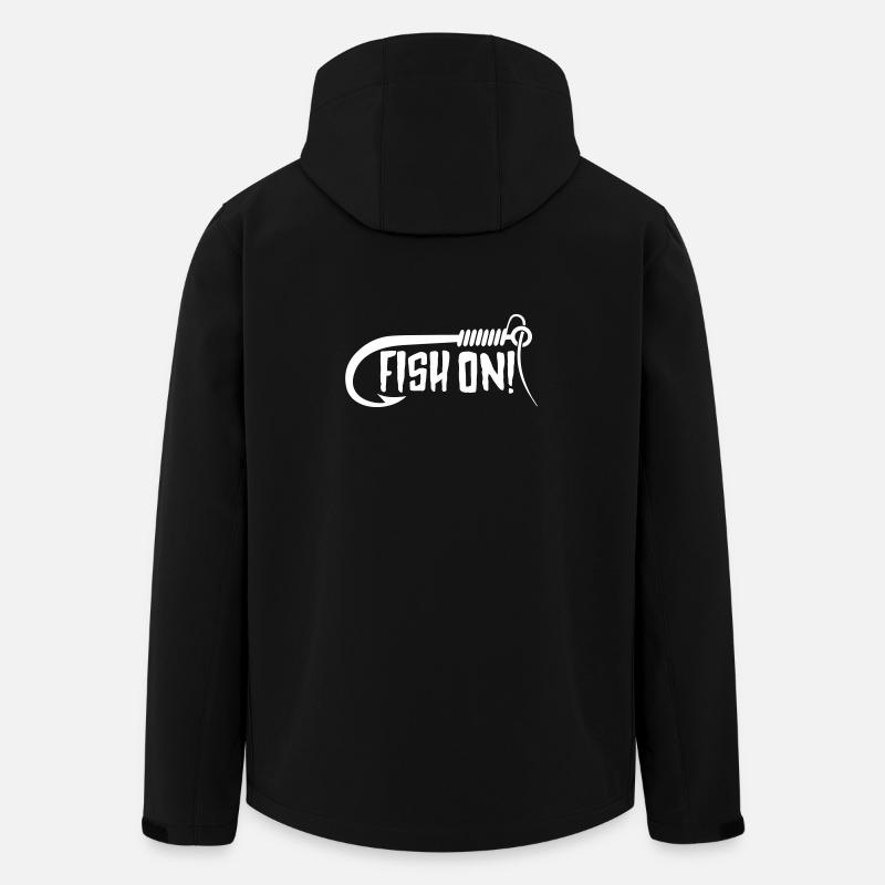 Pêcheur, pêcheur, pêche, dire, pêche - Veste softshell homme en polyester recyclé Stanley/Stella - noir