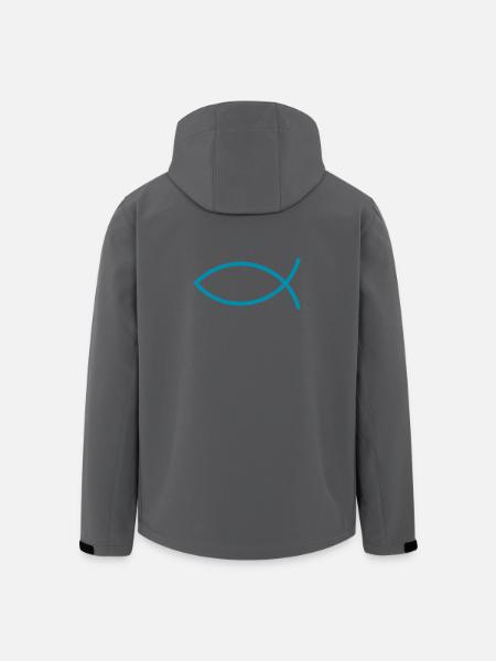 Jesus fish Ichthys fish fish - Men’s Recycled Softshell Jacket by Stanley/Stella - black