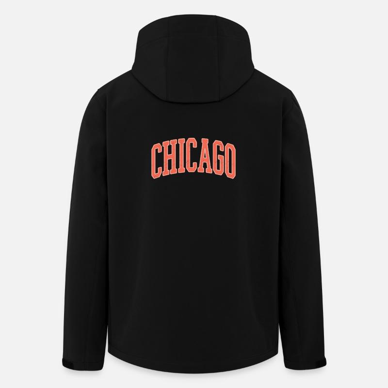 Chicago Arched Block Lettering - Men’s Recycled Softshell Jacket by Stanley/Stella - black