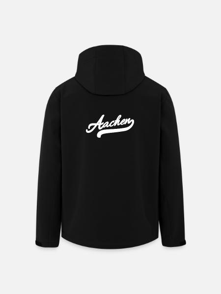 Aachen Retro - Recycelte Männer Softshell-Jacke von Stanley/Stella - Schwarz