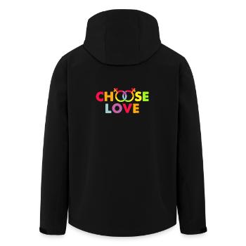 LGBT, rainbow, gay - Men’s Recycled Softshell Jacket by Stanley/Stella - black - Back - AI Model Male 185 light (185cm)