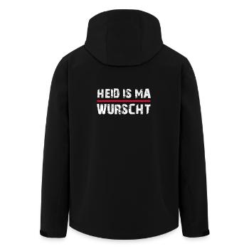 Heid is ma wurscht - Recycelte Männer Softshell-Jacke von Stanley/Stella - Schwarz - Hinten - AI Model Male 185 light (185cm)