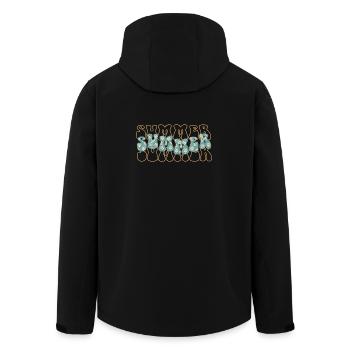 Sommer - Recycelte Männer Softshell-Jacke von Stanley/Stella - Schwarz - Hinten - AI Model Male 185 light (185cm)