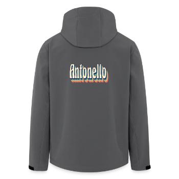 Antonello rétro vintage t-shirt t-shirt cadeau - Veste softshell homme en polyester recyclé Stanley/Stella - noir - Dos - AI Model Male 185 light (185cm)