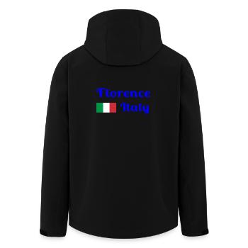 Florenz, Italien - Stilvolle Drucke - Recycelte Männer Softshell-Jacke von Stanley/Stella - Schwarz - Hinten - AI Model Male 185 light (185cm)