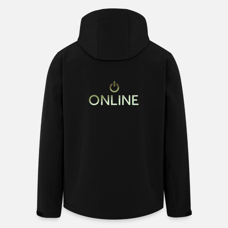 online lettering - On Button active - Men’s Recycled Softshell Jacket by Stanley/Stella - black