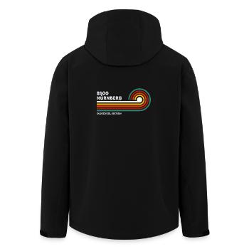 Nuremberg Retro Shirt 8500 Zip Code Souvenir 80s Cult - Men’s Recycled Softshell Jacket by Stanley/Stella - black - Back - AI Model Male 185 light (185cm)