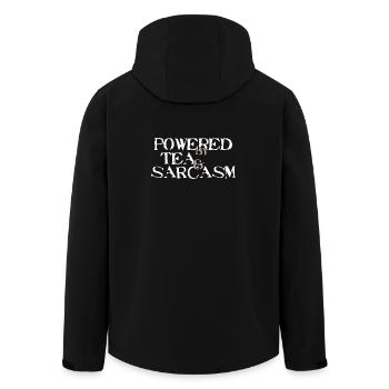 Propulsé par le thé et le sarcasme - Veste softshell homme en polyester recyclé Stanley/Stella - noir - Dos - AI Model Male 185 light (185cm)