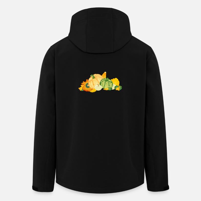 Buntes Zierkürbis-Potpourri – Herbstliche Vielfalt - Recycelte Männer Softshell-Jacke von Stanley/Stella - Schwarz