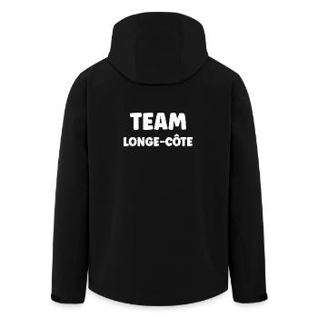 longe rib - Men’s Recycled Softshell Jacket by Stanley/Stella - black - Back - AI Model Male 185 light (185cm)