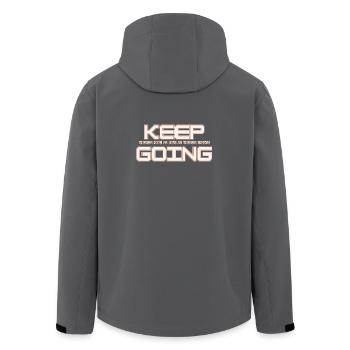 Continuer : Espérer en grandes lettres - Veste softshell homme en polyester recyclé Stanley/Stella - charbon - Dos - AI Model Male 185 light (185cm)