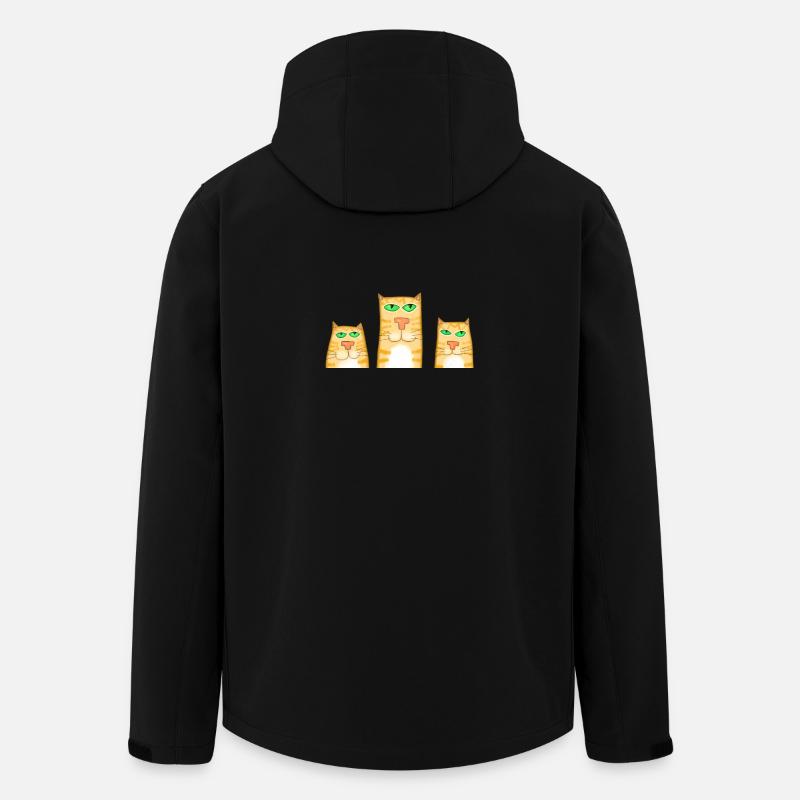3 Katzen - Recycelte Männer Softshell-Jacke von Stanley/Stella - Schwarz
