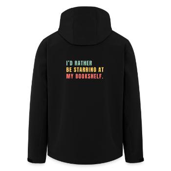 Ich starr lieber aufs Bücherregal - Recycelte Männer Softshell-Jacke von Stanley/Stella - Schwarz - Hinten - AI Model Male 185 light (185cm)