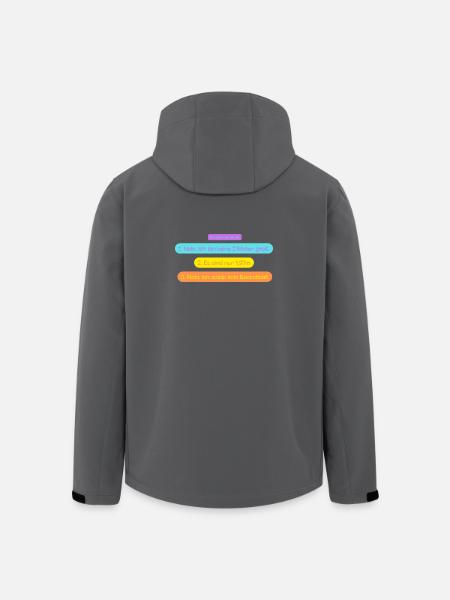 1,97m Fragen - Recycelte Männer Softshell-Jacke von Stanley/Stella - Schwarz
