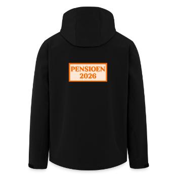 Renten 2026 - Recycelte Männer Softshell-Jacke von Stanley/Stella - Schwarz - Hinten - AI Model Male 185 light (185cm)