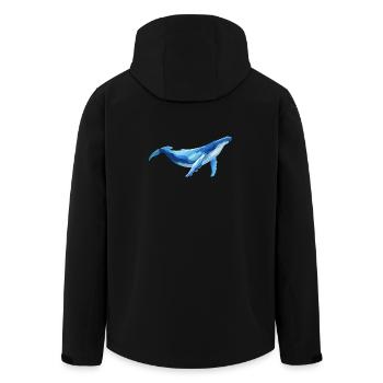 Wal - Recycelte Männer Softshell-Jacke von Stanley/Stella - Schwarz - Hinten - AI Model Male 185 light (185cm)