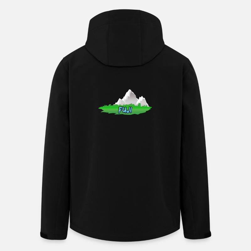 Fuji als Berg - Recycelte Männer Softshell-Jacke von Stanley/Stella - Schwarz