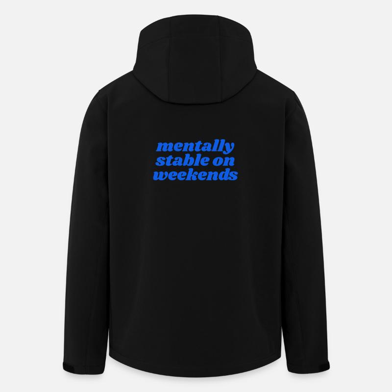mentally stable on weekends - Men’s Recycled Softshell Jacket by Stanley/Stella - black