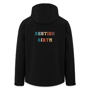 Besties seit Geburt - Recycelte Männer Softshell-Jacke von Stanley/Stella - Schwarz - Hinten - AI Model Male 185 light (185cm)