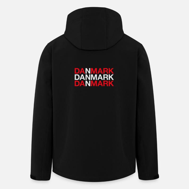 Danmark Denmark Dänemark Flagge - Recycelte Männer Softshell-Jacke von Stanley/Stella - Schwarz