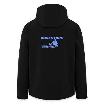 MOTORBIKE ADVENTURE - Recycelte Männer Softshell-Jacke von Stanley/Stella - Schwarz - Hinten - AI Model Male 185 light (185cm)