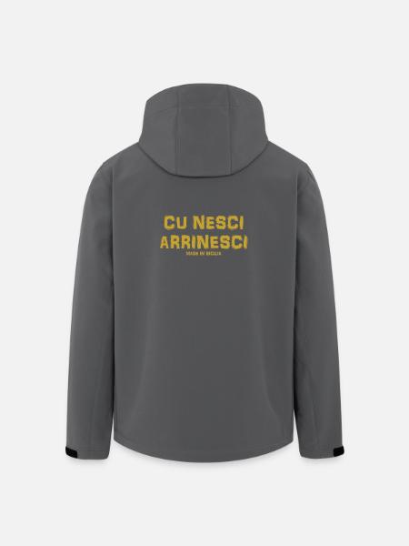 maglietta Sicilia proverbio siciliano Trinacria - Giacca softshell uomo in poliestere riciclato di Stanley/Stella - nero