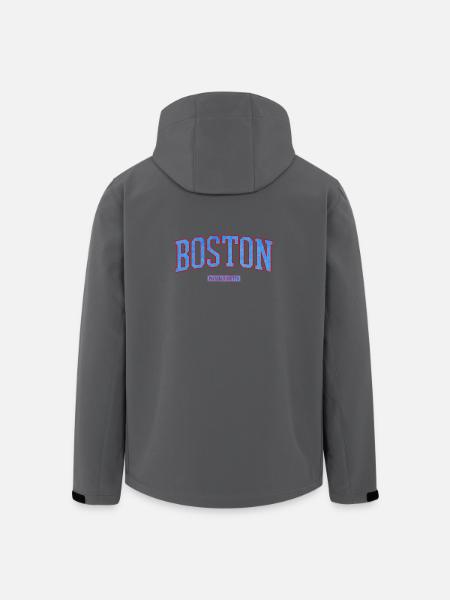 Boston City Pride Emblem - Men’s Recycled Softshell Jacket by Stanley/Stella - black