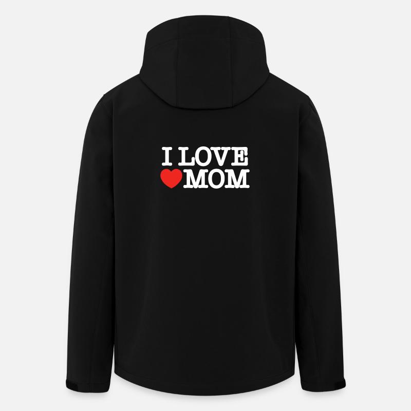 J’aime maman (sombre) - Veste softshell homme en polyester recyclé Stanley/Stella - noir
