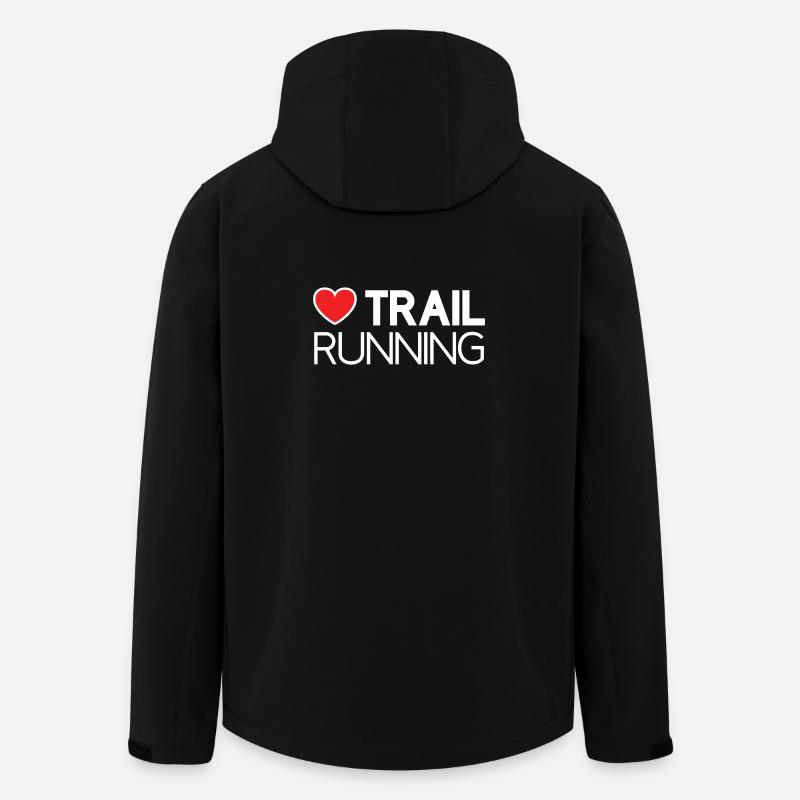 I Love Trail Running - Men’s Recycled Softshell Jacket by Stanley/Stella - black