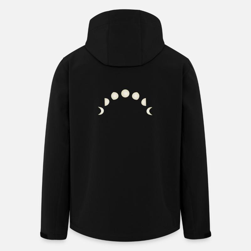 Moon phases Astronomy - Men’s Recycled Softshell Jacket by Stanley/Stella - black