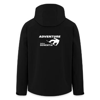 SNOWBOARD ADVENTURE - Men’s Recycled Softshell Jacket by Stanley/Stella - black - Back - AI Model Male 185 light (185cm)