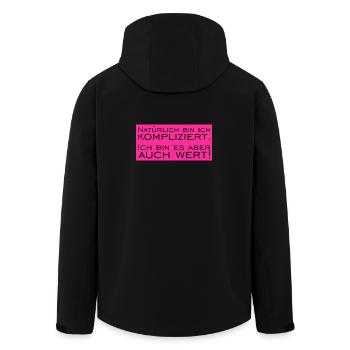 Of course I'm complicated - Men’s Recycled Softshell Jacket by Stanley/Stella - black - Back - AI Model Male 185 light (185cm)