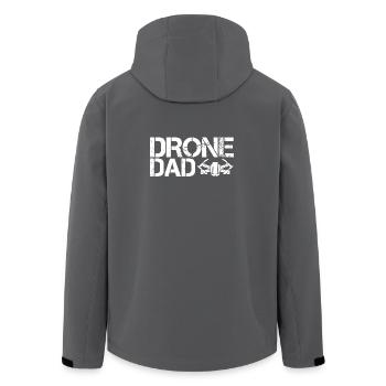 drone dad Drohnen Flieger Symbol Vater icon Logo - Recycelte Männer Softshell-Jacke von Stanley/Stella - Anthrazit - Hinten - AI Model Male 185 light (185cm)