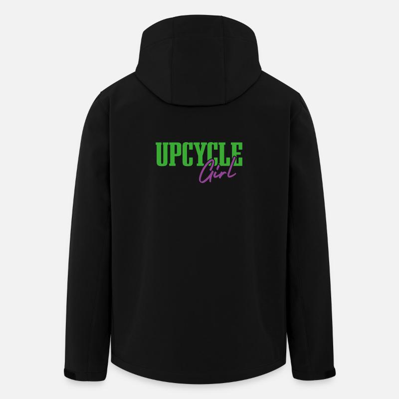 Upcycle Girl - Recycelte Männer Softshell-Jacke von Stanley/Stella - Schwarz