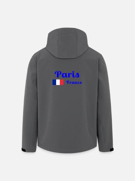 Paris France- Stylish prints - Men’s Recycled Softshell Jacket by Stanley/Stella - black