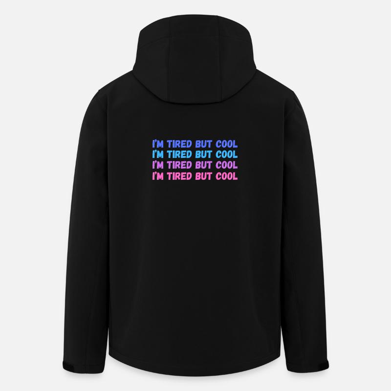Sentimental Tired But Cool Inschrift - Recycelte Männer Softshell-Jacke von Stanley/Stella - Schwarz