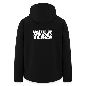 Meister der peinlichen Stille T-Shirt - Recycelte Männer Softshell-Jacke von Stanley/Stella - Schwarz - Hinten - AI Model Male 185 light (185cm)