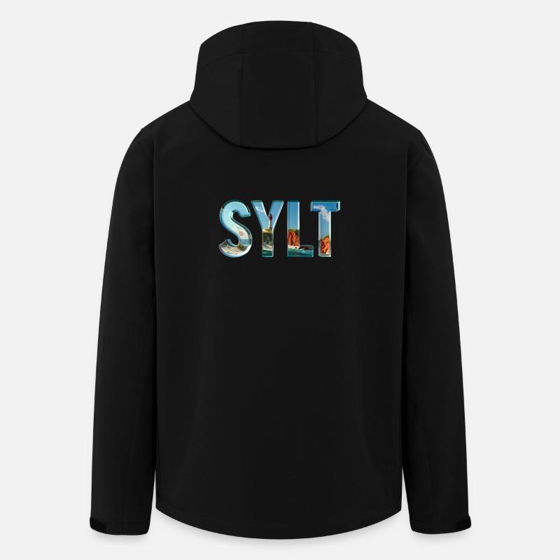 SYLT – maritim, elegant, nordisch - Recycelte Männer Softshell-Jacke von Stanley/Stella - Schwarz