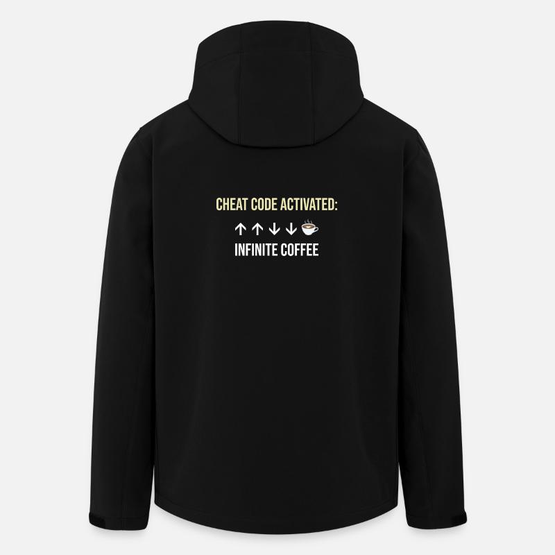 Infinite Coffee Active Cheat Code - Men’s Recycled Softshell Jacket by Stanley/Stella - black